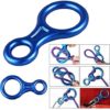HUOFU 35KN Aluminum Climb Rescue Figure 8 Descender, Rappelling Gear Downhill Equipment, Rigging Plate for Climbing and Rappelling Device - Image 5