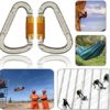 SOB Auto Locking Climbing Carabiner Clips 2Pack Heavy Duty Asymmetrical Carabiner Connector Used for Rappelling Gear Rescue Outdoor Projects Dog Leash - Image 6