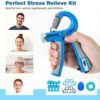 MoKo Metal Hand Grip Strengthener Kit, Heavy Duty Hand Grip Workout Set Hand Grippers (22 to 132 lb) Finger Exerciser Wrist Strengthen Trainer for Hand Exercising, Muscle Builder, Pain Relief - Image 7