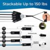 Resistance Bands Set for Men - Build Muscle with Heavy Weight Exercise Bands - Quick Start Workout Guide for Full Body Training - Durable Fitness Tension Bands with Handles, Ankle Cuffs & Door Anchor - Image 8