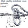 WENORA 5Pcs M6 304 Stainless Steel Swivel Ring Double Ended Swivel Eye Hook, 5Pcs M6 Spring Hook, for Marine Mooring Swivel Tree Swing, Hanging Hammock, Hanging Rotating Device - Image 3