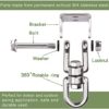 WAREMAID Heavy Duty 360° Swivel Swing Hanger, Stainless Steel Swing Hook for Ceiling Wooden Porch Swing Hanging kit Playground Gym Rope Boxing Bag Hammock Chair Yoga Swing Mount 1000 lb Capacity - Image 2
