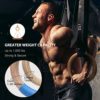 PACEARTH Gymnastics Rings Wooden Olympic Rings 1500lbs with Adjustable Cam Buckle 14.76ft Long Straps with Scale Non-Slip Training Rings for Home Gym Full Body Workout - Image 2