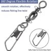 JSHANMEI 150PCS Fishing Swivels Barrel Swivels with Safty Snaps Fishing Connector Snap Swivels Solid Rings Fishing Tackle Accessories - Image 4