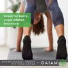 Gaiam Grippy Fit Yoga Socks - Non Slip Sticky Gripper Socks - Accessories for Women & Men - Sweat Resistant - for Pilates, Yoga, Dance, Workouts, and General Fitness - Black, One Size Fits Most - Image 4