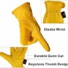 KIM YUAN Leather Work Gloves Perfect for Gardening/Cutting/Construction/Motorcycle, Men & Women M - Image 3