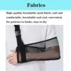 Ledhlth Mesh Arm Sling Black for Shower Shoulder Immobilizer Brace Support for Broken Shoulder Elbow Arm Wrist Injury Men Women Teenagers Adults left right - Image 2