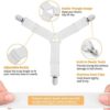 Sopito Bed Sheet Holder Straps, 4pcs Bed Sheet Fasteners Adjustable Triangle Elastic Suspender Mattress Corner Clips with Heavy Duty Grippers White - Image 5