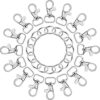 SANNIX 120 Pcs Keychain Clip Hooks with D Ring Include 60Pcs Swivel Snap Hooks Lanyard Clip and 60Pcs D Ring for Purse Hardware Sewing Projects (1/2” Inside Width) - Image 2