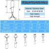 JSHANMEI Fishing 3 Way Swivel Snaps High-Strength Cross Line Duo Lock Snap Swivels T-Turn Fishing Lure Connectors Saltwater Tackle Accessories for Trolling Catfish - Image 2