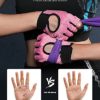 Workout Gloves Mens&Womens,Weight Lifting Gym Gloves with Breathable Fabric,No-Slip Silicone Palm Protection pad and Extra Grip,Cycling Gloves for Lifting, Fitness,Exercise, Training, Hanging,Pull up - Image 5