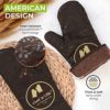 Premium Oven Mitts - 500°F Heat Resistant - Non Slip Textured Silicone Grip - Washable Gloves for Cooking Baking - Flexible Soft Terry Cloth Cotton Lining - Set of 2 by Cook'n'Chic - Image 3