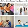 Freestanding Yoga Mat Rack, Floor Metal Organizer Shelf/Roller Foam Stand for Home Gym/Yoga Room, 5 Layer Storage Frame Hold Up 20 Mats (Color : White) - Image 4