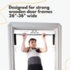 DreamGYM Doorway Sensory Swing Kit - Blue Compression Swing and Trapeze Bar with Red Gym Rings Combo - Image 7