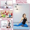 Gymnastics Mat Exercise Mat Tumbling Mats for Home Gym, Folding Portable 8’x4’x2 Extra Thick Crash Panel Mat with Carrying Handles for Kids Adults, Blue - Image 6