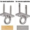 WAREMAID 2 Pack Wall Ceiling Mount Bracket for Suspension Strap, Battle Rope Anchor Ceiling Hook for Gymnastic Ring, Body Weight Strength Training System, Yoga Swing Hammock, Boxing Equipment,2800lb - Image 6