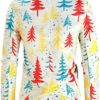 WOCACHI Christmas Blazer for Mens, Ugly Xmas Santa Claus Snowflake Tuxedo Suit Jacket One Button Lapel Party Blazers - Image 5