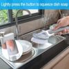Dish Brush with Soap Dispenser for Dishes Kitchen Sink Pot Pan Scrubbing - Image 5