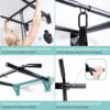 PULLUP & DIP Wall Mounted Pull Up Bar, Premium Multi Grip Chin Up Bar for Wall Mounting Incl. Pull-Up Band, Screws & eBook, Up to 200 kg (440 lbs) - Image 4