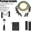 Resistance Bands Set with Large Handles, Natural Exercise Rubber Bands Stackable up to 150 lbs, Comes as a Set of 5, Fitness Workout Bands with Ankle Straps, Door Anchor Attachment, Carry Bag - Image 8
