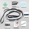 A AZURELIFE Stretch Strap with 11 Loops, Half Elastic Stretching Strap Band - Stretch Tool for Yoga Physical Therapy, Dance and Pilates, Gymnastics, Hamstring Strength Training with Instruction Guide - Image 3