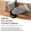 Cuisinart Quilted Oven Mitts, Set of 2 - Heat Resistant Oven Gloves with Silicone Non-Slip Grip, Convenient Hanging Loop, and Insulated Pockets - Ideal for Handling Hot Cookware - Drizzle Grey - Image 3
