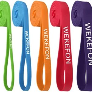 WEKEFON Pull Up Assistance Bands 5-170lbs Thick Heavy Duty Resistance Bands Set for Men & Women, Exercise Bands Stretch Workout Band for Body Training, Crossfit Mobility Fitness Assist Bands Set of 5