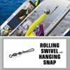 AMYSPORTS Rolling Connector Fishing Swivel Saltwater Corrosion Resistance Snap Swivels Kit Stainless Quick Fishing Snap Barrel Freshwater Trolling Accessories - Image 2