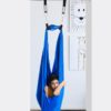 DreamGYM Doorway Sensory Swing Kit - Blue Compression Swing and Trapeze Bar with Red Gym Rings Combo - Image 9