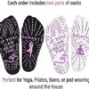 Yoga Socks for Women - Namaste & Breathe with non slip grip, and Cute Yoga Animal Designs - Image 2