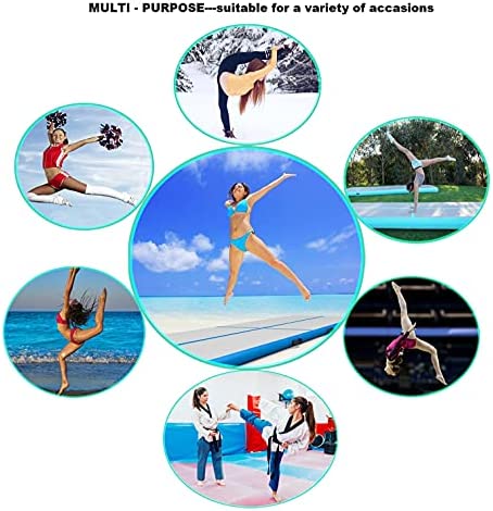 Marfula Inflatable Air Track Mat Gymnastics Mat Training Mats 4 inches Thickness With Carry Bag / Electric Pump For Home Use/Training/Cheerleading/Yoga/Water - Image 6