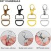 100PCS Premium Swivel Snap Hooks and D Rings, Swivel Snap Hooks for Keychain and Sewing Project(3/4"Inside Width) Silver - Image 3
