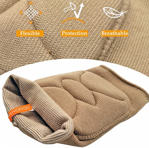 DANCEYOU Dance Knee Pads Thick Soft Sponge Volleyball Knee Brace for Big Kid Teen Adults Workout Knee Protector Football Pole Dance Yoga Tennis Running - Image 3