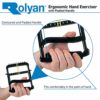 Sammons Preston 51792 Rolyan Ergonomic Hand Exerciser with Padded Handle, Adjustable Squeeze Tool,Rubber Bands for Progressive Resistance,Improves Grip Strength in Fingers,Hand & Thumb, Black,4 Pair - Image 3