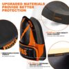 AMPAS Flooring and Roofing Work Knee Pads, Neoprene Kneepads with Single Velcro Strap & Non-Marking Leather Cover, Comfortable Kneeling Cushion for Gardening, House Cleaning, Construction Work - Image 3