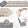 Spray Mop for Floor Cleaning, HOMTOYOU Floor Mop with a Refillable Bottle and 3 Washable Microfiber Pads, Dry Wet Spray Mop for Home Kitchen Hardwood Laminate Wood Vinyl Ceramic Tiles Floor Cleaning - Image 5