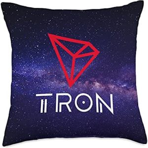 TRX Trading Investing TRON Crypto TRX Coin Cryptocurrency 3.0 TRON Technology Throw Pillow, 18x18, Multicolor