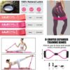 LALAHIGH Push Up Board, Portable Home Workout Equipment for Women & Men, 30 in 1 Home Gym System with Pilates Bar, Resistance Band, Booty Bands, Pushup Stands for Body Shaping - Pink Series - Image 4