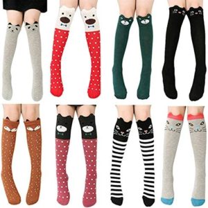 Gellwhu Girls Knee High Socks Gifts Cotton Mid Calf Long Boot Socks Stockings
