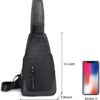 Sling Backpack with USB Charging Port, Chest Bag Crossbody Daypack Shoulder Bag for Men, Hiking, Cycling, Travel - Image 2