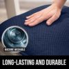 Gorilla Grip Memory Foam Chair Cushions, Slip Resistant, Thick and Comfortable Seat Cushion Pads, Durable Soft Pain Relief Pad for Office Desk, Dining Table, Kitchen Chairs, Set of 2, 16x16, Navy - Image 6