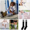Zando Womens Knee High Socks Thin Striped Tube Socks Bulk Casual Over the Calf Socks for Women Long Sports Knee Highs - Image 6