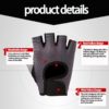 Workout Gloves,Weight Lifting Fingerless Gym Exercise Gloves,Men's and Women's Anti-calluses Must-Have Fitness Gloves, Lightweight and Breathable - Image 4