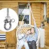 BeneLabel Set of 2 Permanent Antirust Stainless Steel 304 Screw Bracket Heavy Duty Swing Hanger 1800LB Capacity, Indoor Outdoor Playground Yoga Hammock Chair Sandbag Punching Bag, Hardware Swing Sets - Image 6