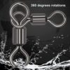 QHDJIANHUI 3 Way Swivel Fishing Three Way Crossline Swivels Saltwater Freshwater - Image 3