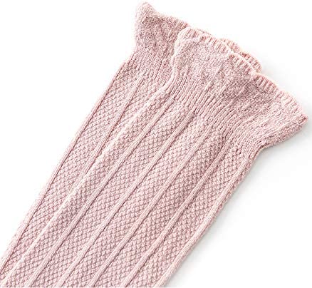 Durio Knee High Socks for Girls Toddler Newborn Baby Girl Socks Infant Cotton Stockings Tube Ruffled Unisex Tights - Image 6