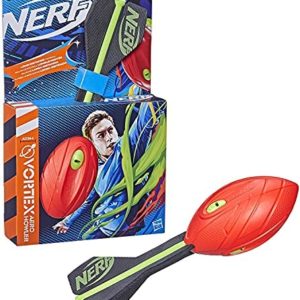 NERF Vortex Aero Howler Foam Ball – Classic Long-Distance Football -- Flight-Optimizing Tail -- Hand Grip – Indoor and Outdoor Fun (Red)