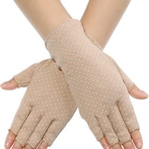 Maxdot UV Protection Driving Gloves Fingerless Gloves Non Slip Summer Outdoor Gloves for Women and Girls