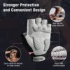 FREETOO Weight Lifting Workout Gloves for Women, Well-Padded Palm & Stretchy Netted Back, Comfortable Rubber Grip Gym Gloves Breathable and Lightweight Exercise Bodybuilding Gloves (Female) - Image 3