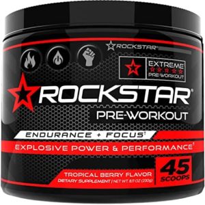 Rockstar Pre Workout - Focus, Endurance, Power, Massive Pumps · L-Citrulline · L-Arginine · Creatine · 45 Scoops